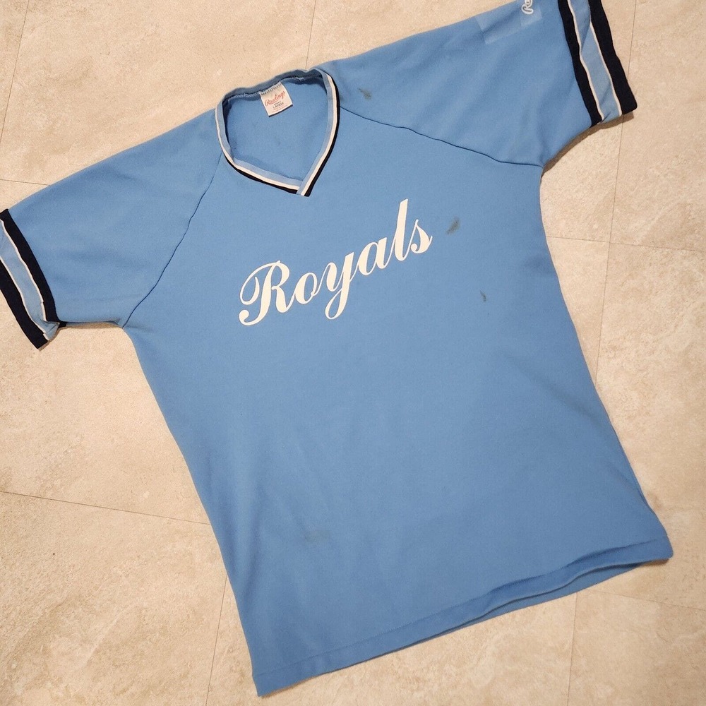 VTG 80s? Rawlings Kansas City Royals Mens L Large MLB Baseball Jersey T Shirt 27